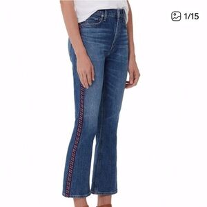 CITIZENS OF HUMANITY DEMY CROP FLARE EMBROIDERED